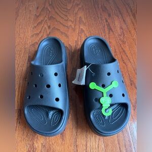 NWT CROCS Black Slide Clog Sandals